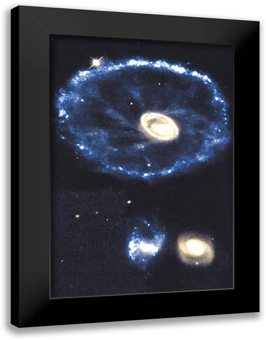 Cartwheel Galaxy 16x22 Black Modern Wood Framed Art Print Poster by NASA
