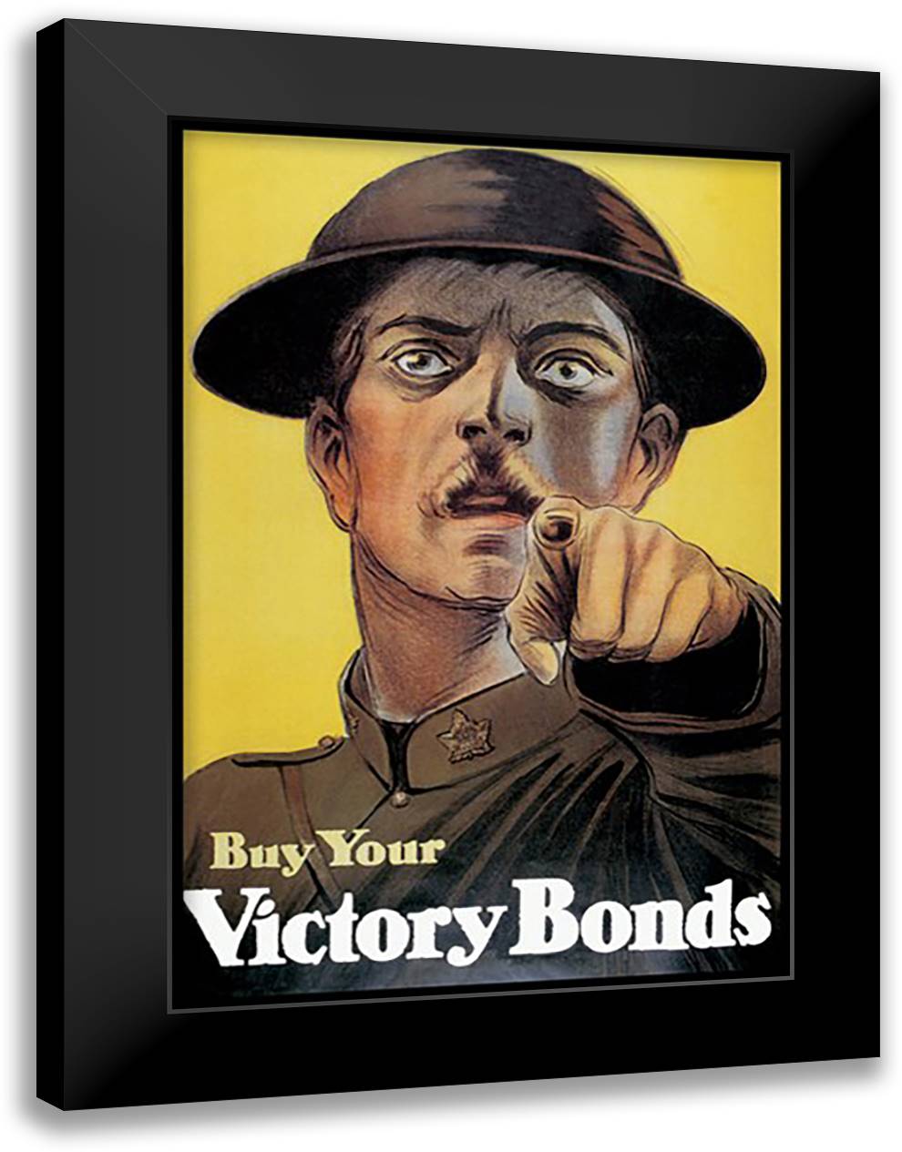 Buy Your Victory Bonds 16x22 Black Modern Wood Framed Art Print Poster