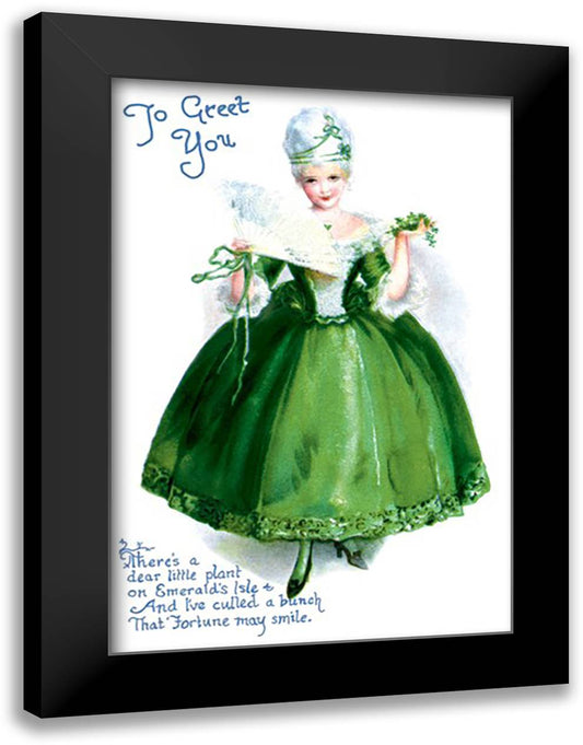 St. Pattys to Greet You 16x22 Black Modern Wood Framed Art Print Poster