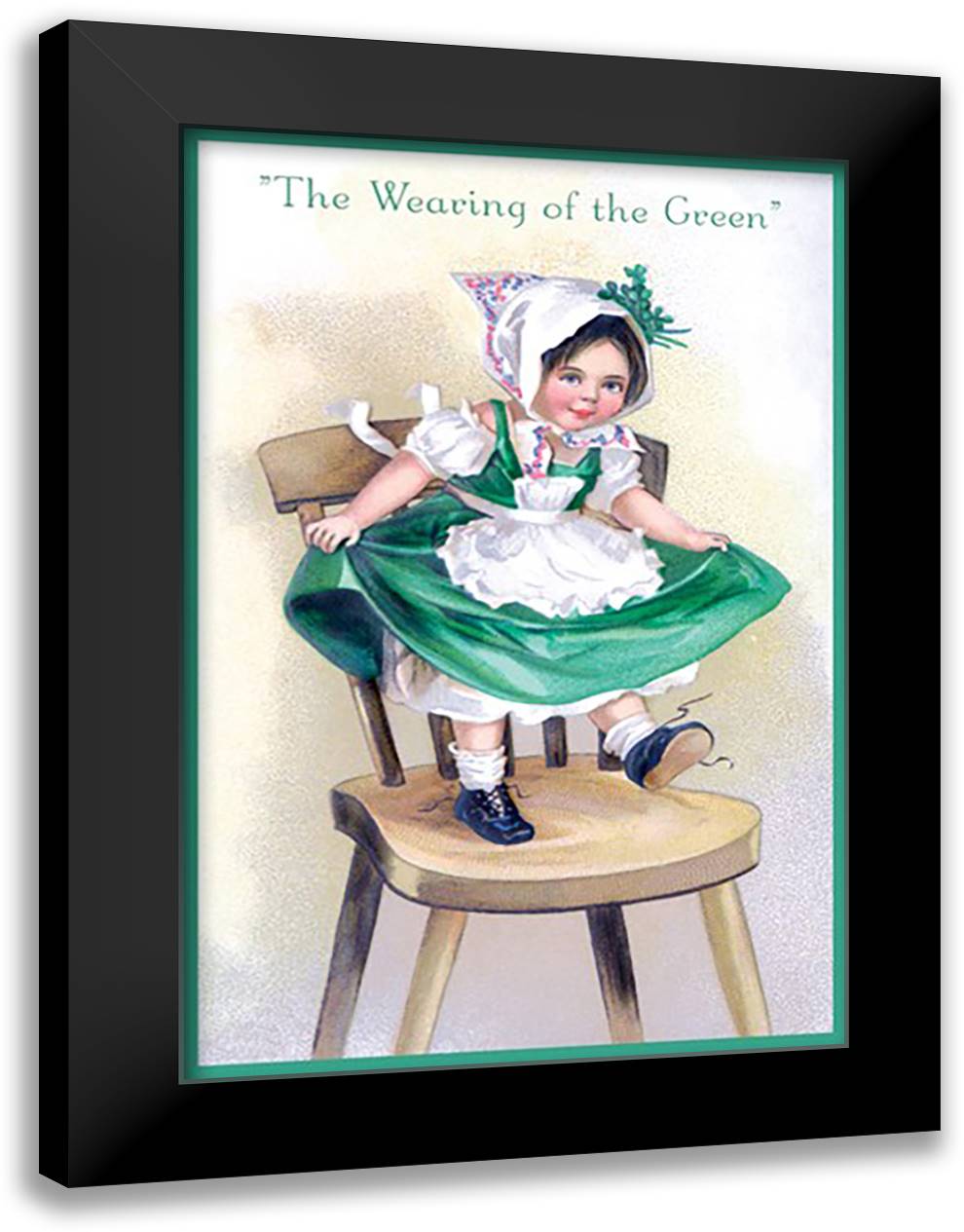 Wearing of the Green 16x22 Black Modern Wood Framed Art Print Poster