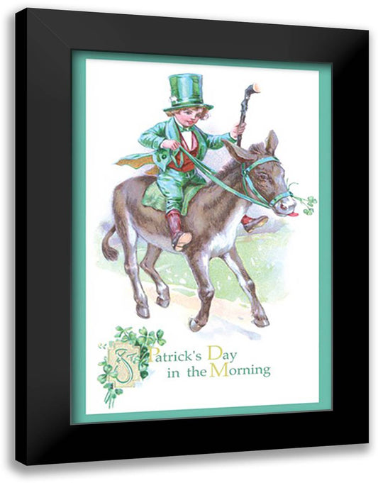 Wee Irish Gentleman 16x22 Black Modern Wood Framed Art Print Poster