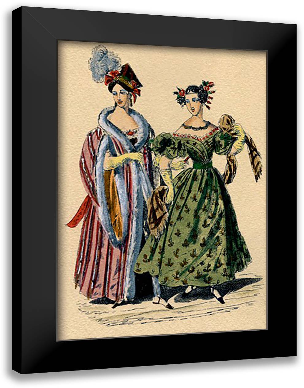 New Frocks 16x22 Black Modern Wood Framed Art Print Poster