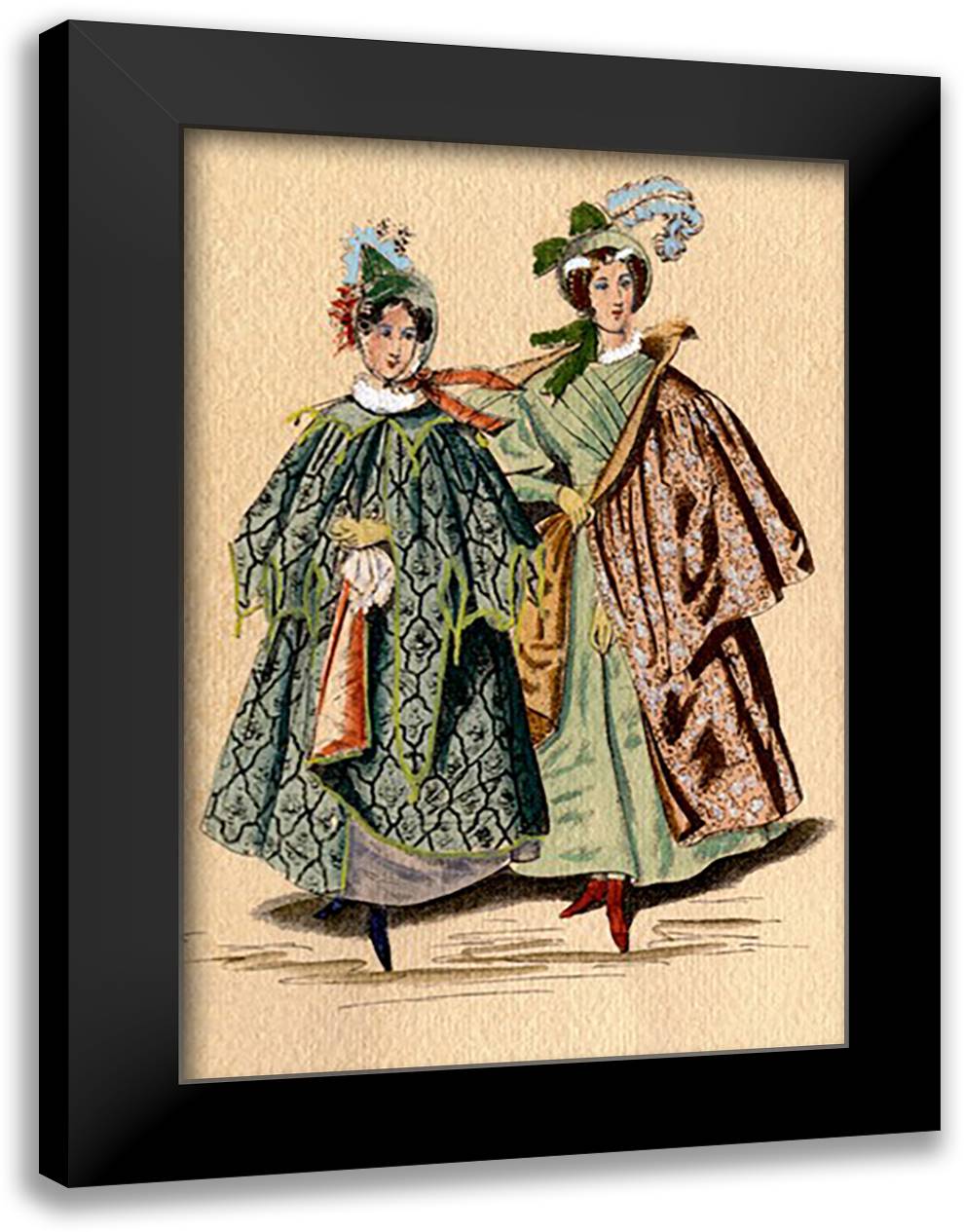 Fancy Overcoats 16x22 Black Modern Wood Framed Art Print Poster