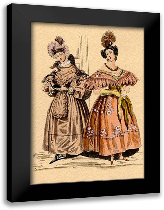 Flowered Frocks 16x22 Black Modern Wood Framed Art Print Poster