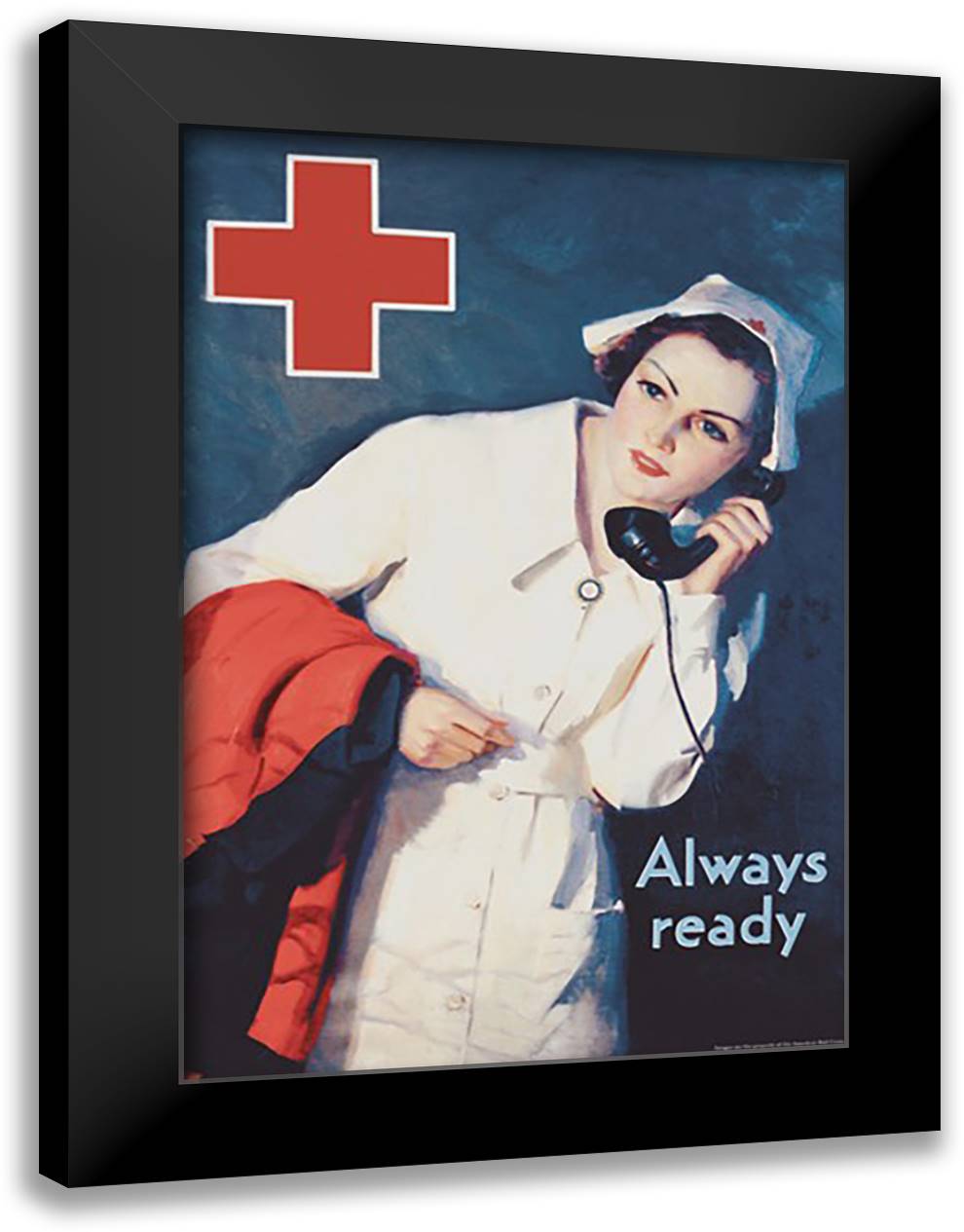 Always Ready 16x22 Black Modern Wood Framed Art Print Poster by Wilbur, Lawrence