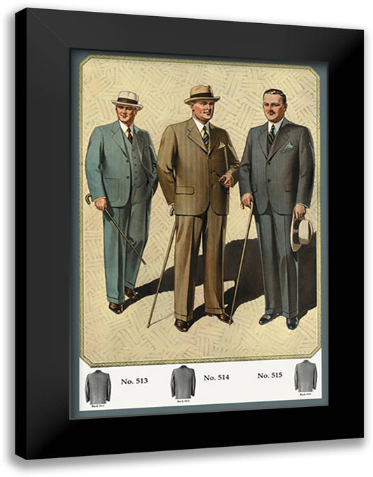 Two-Button Sack #1 16x22 Black Modern Wood Framed Art Print Poster