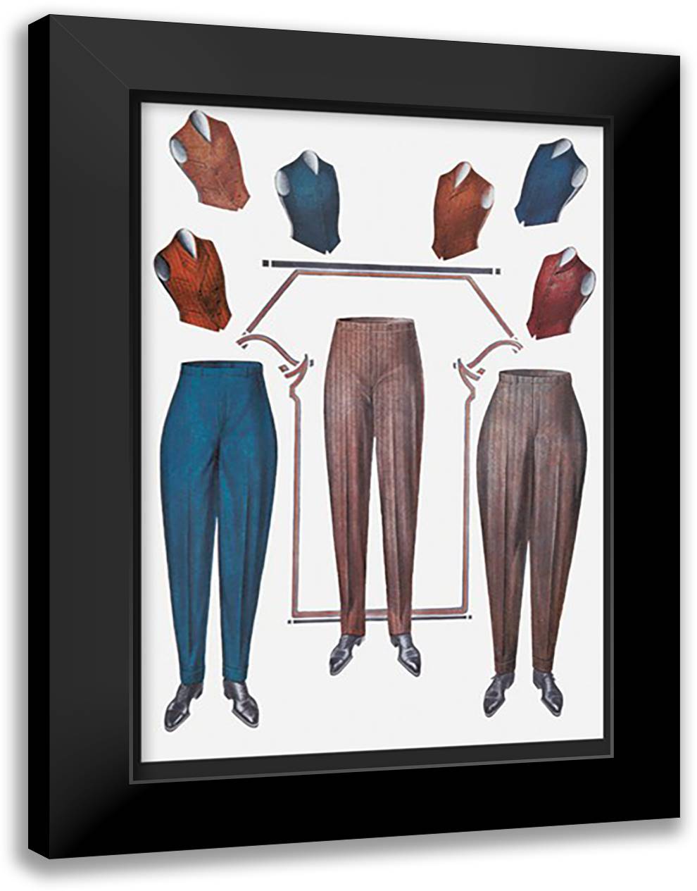 Latest Vesting Vogues 16x22 Black Modern Wood Framed Art Print Poster