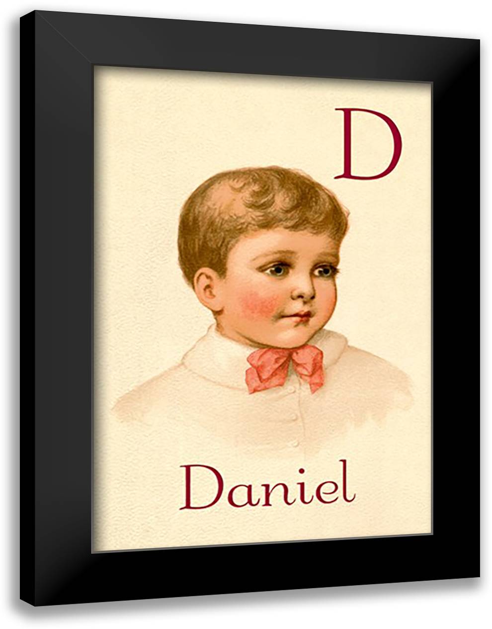 D for Daniel 16x22 Black Modern Wood Framed Art Print Poster by Waugh, Ida