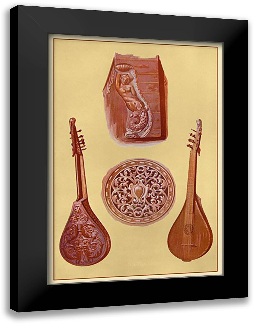 Cetera 16x22 Black Modern Wood Framed Art Print Poster by Thomas, Theodore