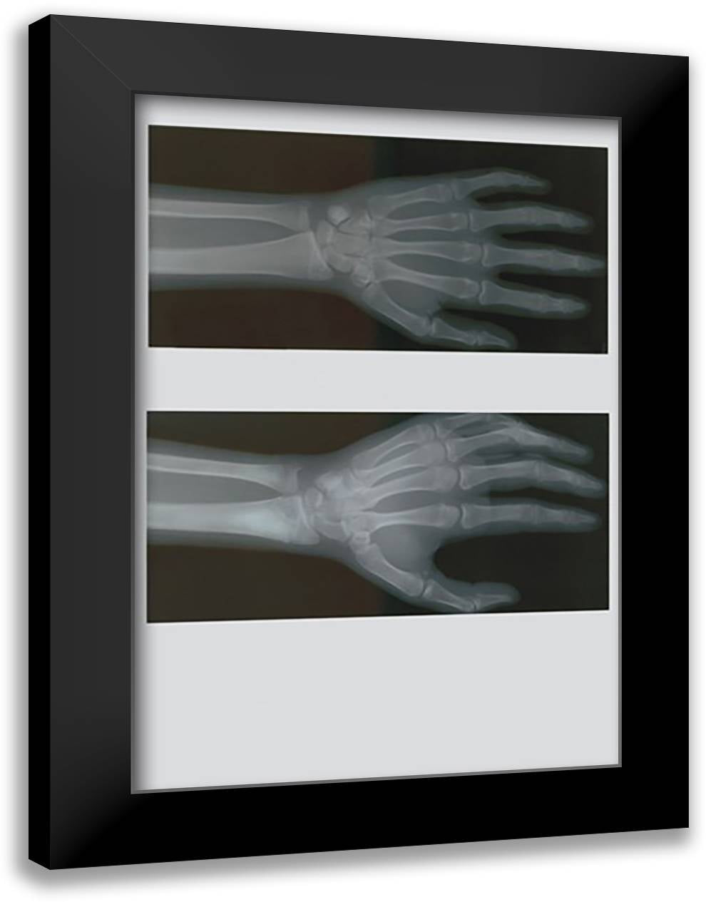 Left Hand 16x22 Black Modern Wood Framed Art Print Poster