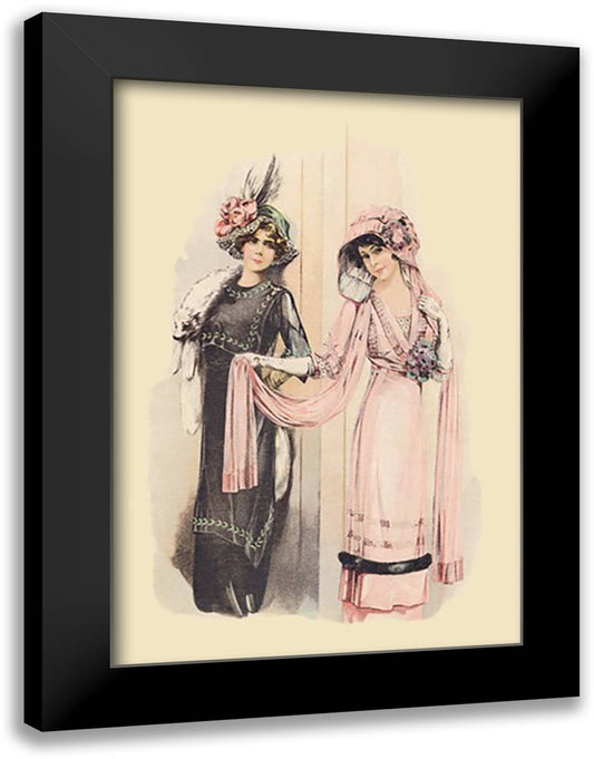 Elegance 16x22 Black Modern Wood Framed Art Print Poster