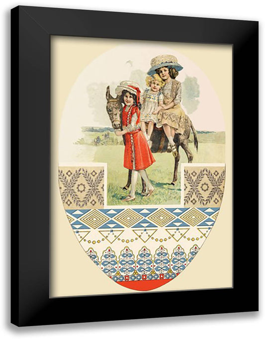 Girls Going for a Ride 16x22 Black Modern Wood Framed Art Print Poster