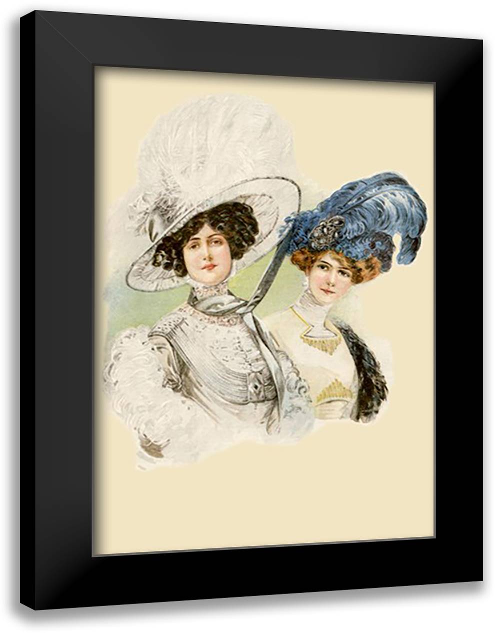 Hats in the Afternoon 16x22 Black Modern Wood Framed Art Print Poster