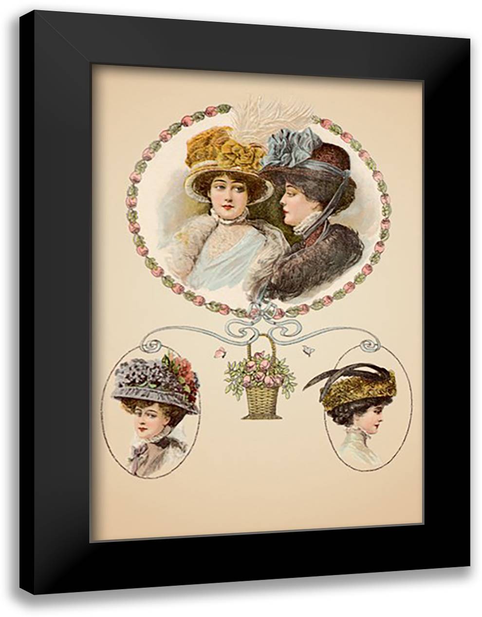 Ladies of Style 16x22 Black Modern Wood Framed Art Print Poster