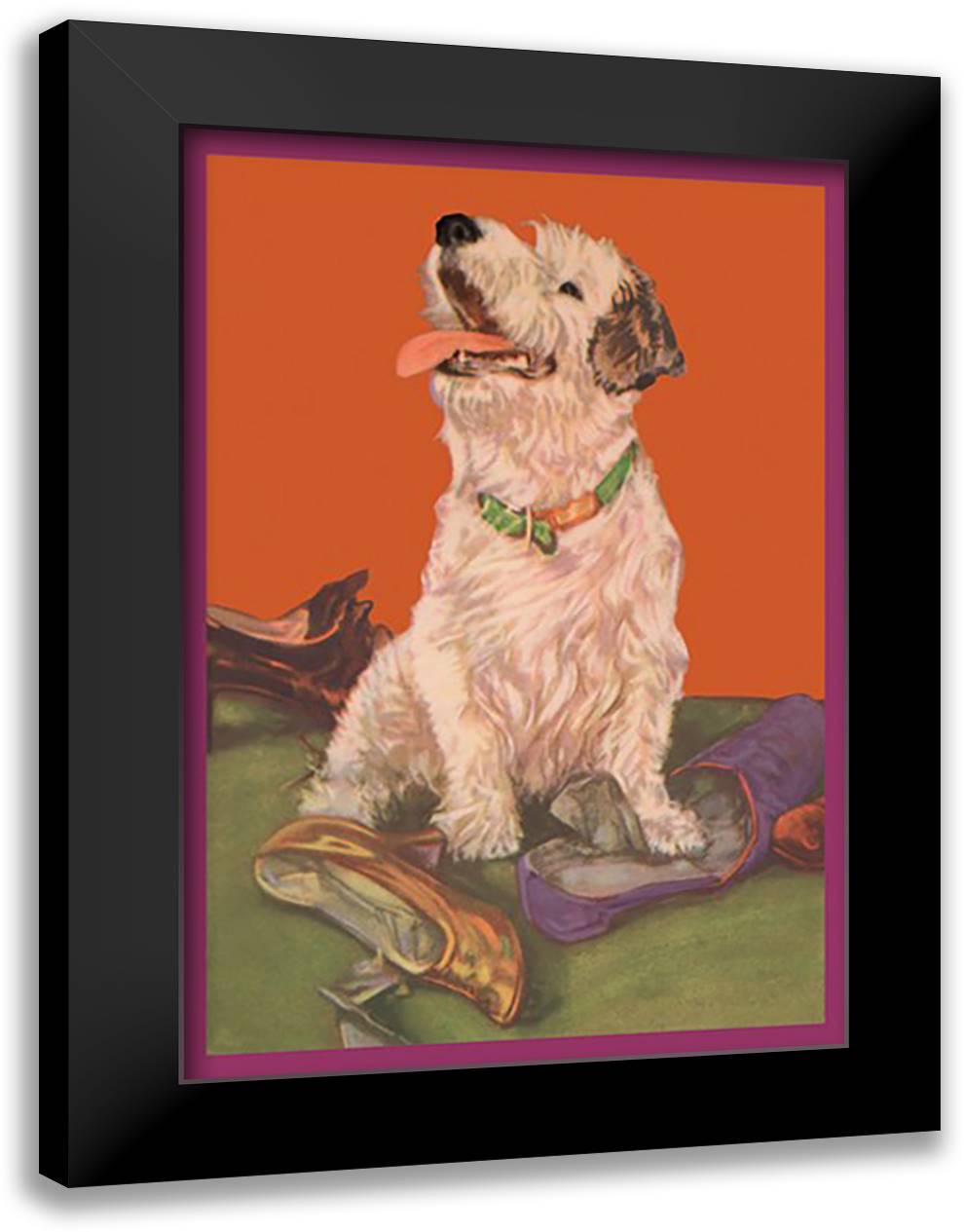 Lost Slipper 16x22 Black Modern Wood Framed Art Print Poster by Thorne, Diana