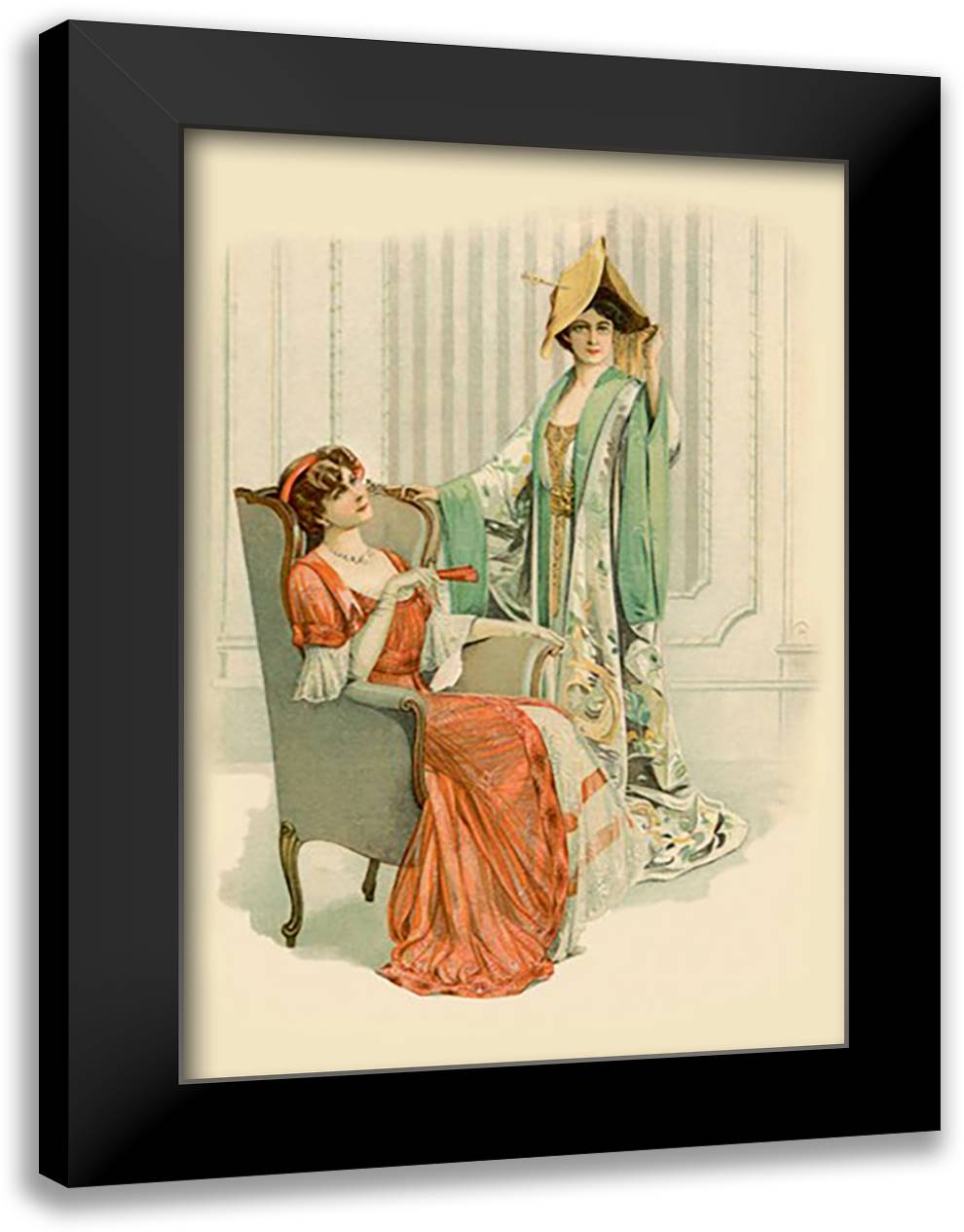 New Hat 16x22 Black Modern Wood Framed Art Print Poster