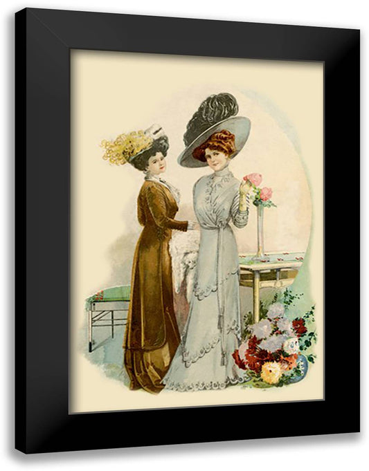 Garden Club 16x22 Black Modern Wood Framed Art Print Poster