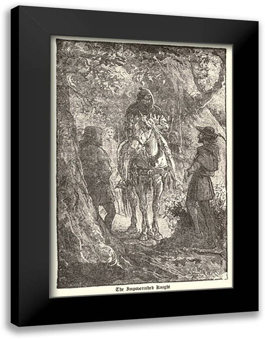 Robin Hood: The Impoverished Knight 16x22 Black Modern Wood Framed Art Print Poster