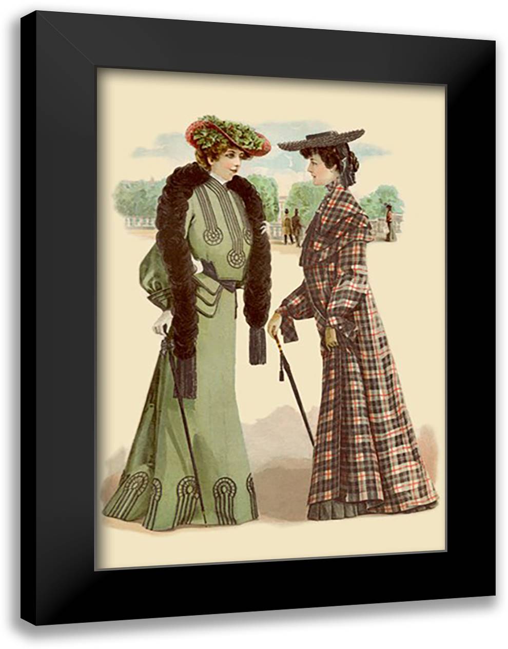 New Coats 16x22 Black Modern Wood Framed Art Print Poster