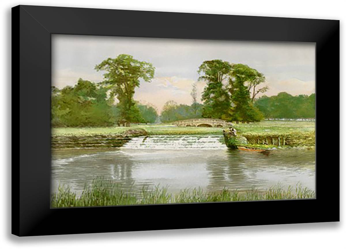 In Charlecote Park 22x16 Black Modern Wood Framed Art Print Poster by Williams, James Leon