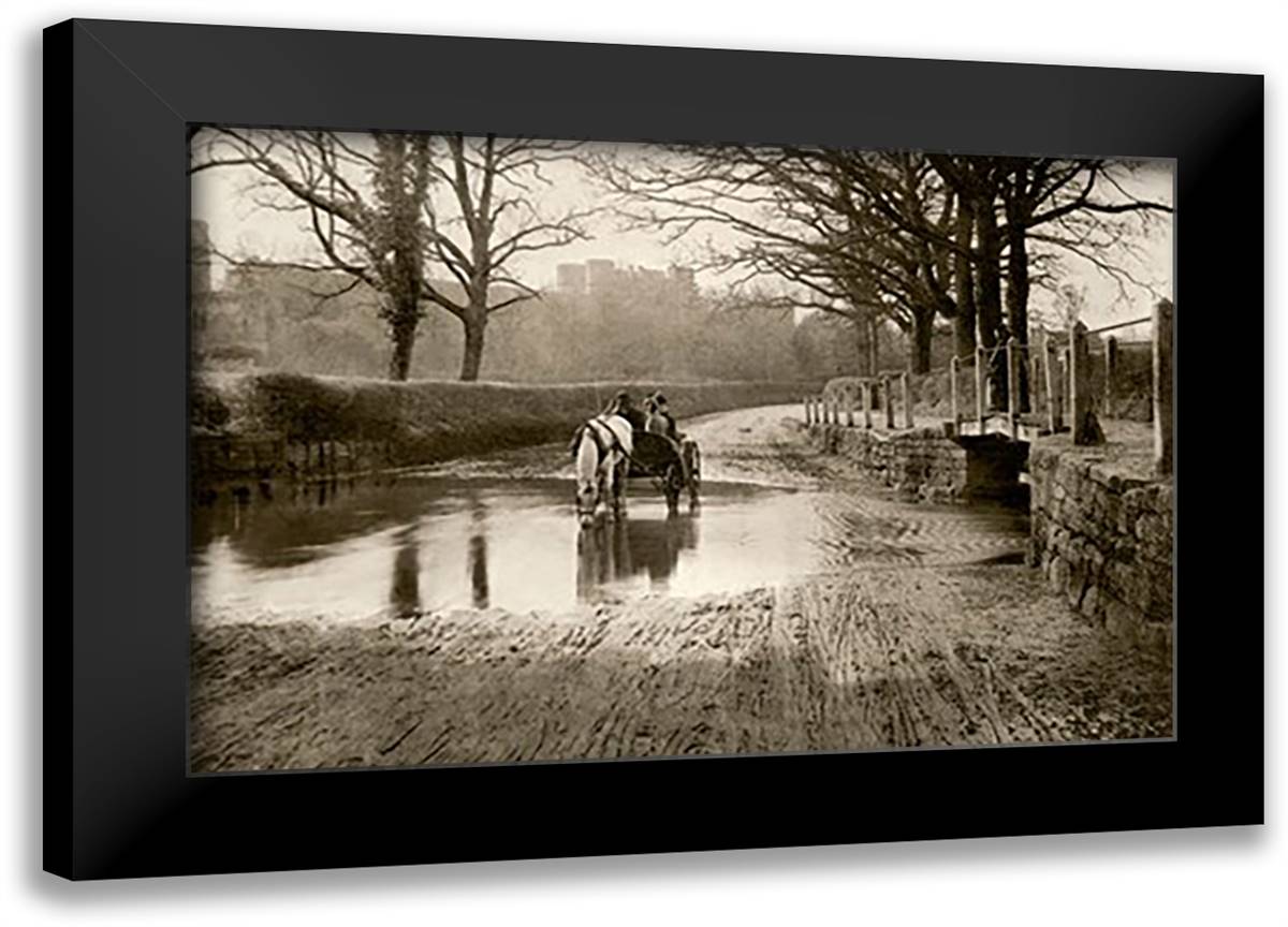 First Glimpse of Kenilworth 22x16 Black Modern Wood Framed Art Print Poster by Williams, James Leon