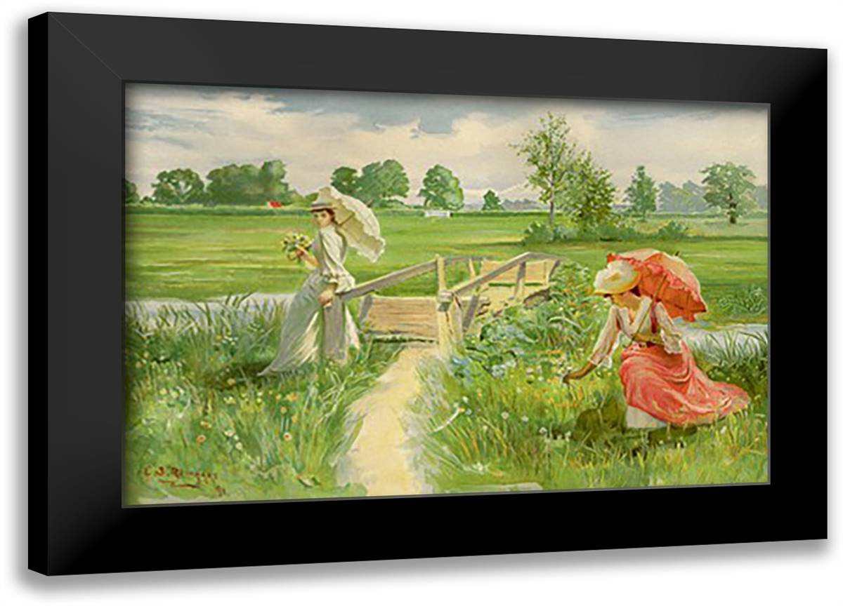Sweet O'er the Year 22x16 Black Modern Wood Framed Art Print Poster by Williams, James Leon