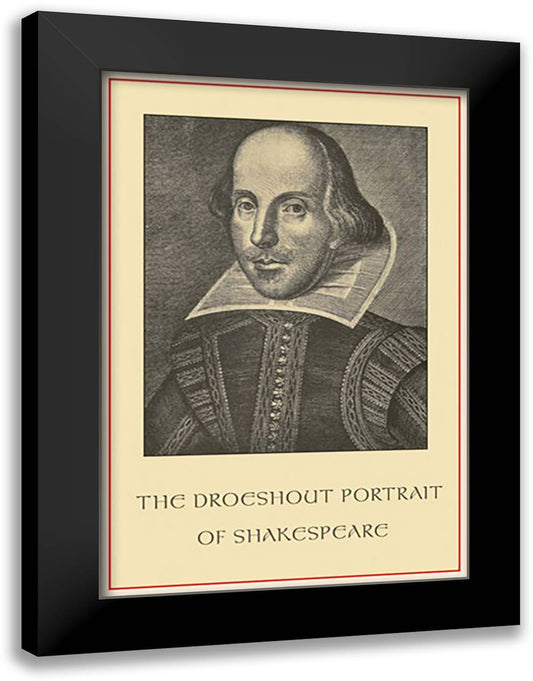 Droeshent Portrait of Shakespeare 16x22 Black Modern Wood Framed Art Print Poster