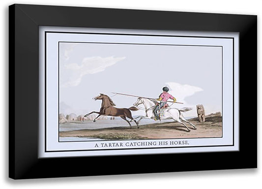 Tartar Catching His Horse 22x16 Black Modern Wood Framed Art Print Poster by Atkinson, Katie