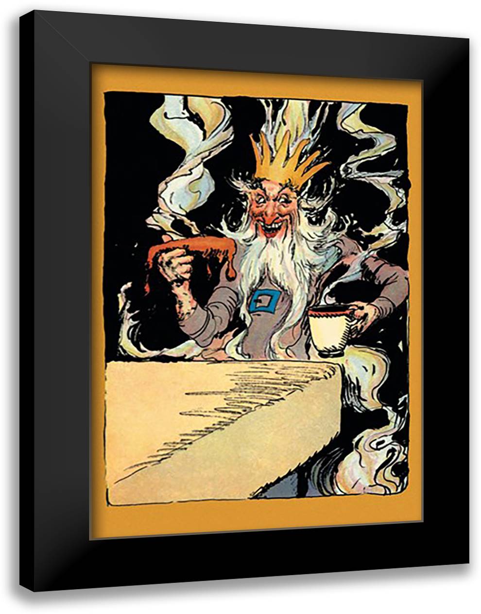 King Kaliko 16x22 Black Modern Wood Framed Art Print Poster by Neill, John R.