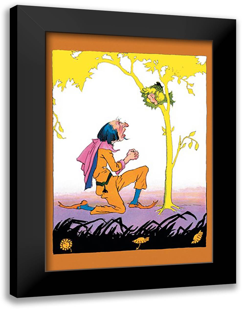 Proposal 16x22 Black Modern Wood Framed Art Print Poster by Neill, John R.