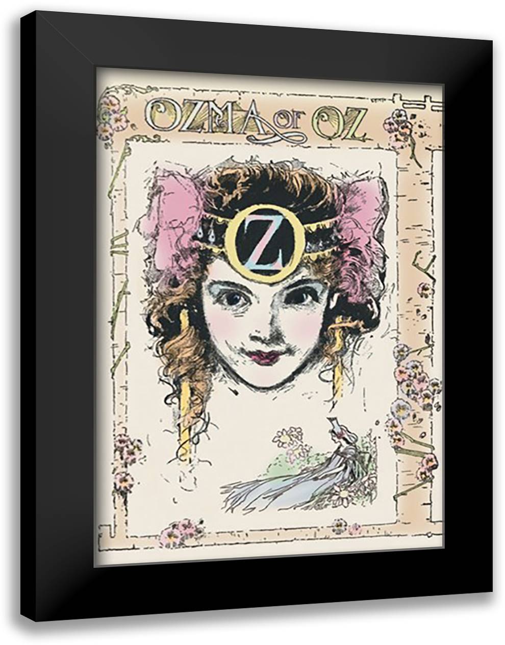 Ozma of Oz 16x22 Black Modern Wood Framed Art Print Poster by Neill, John R.