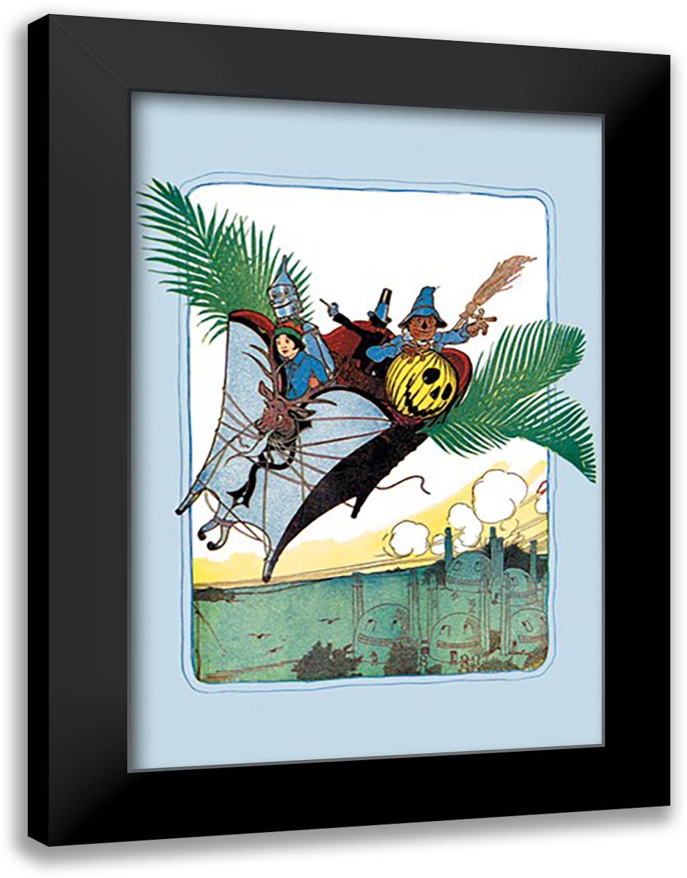 Gump is Flying 16x22 Black Modern Wood Framed Art Print Poster by Neill, John R.