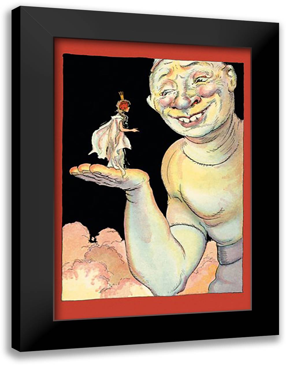 Airman and Ozma 16x22 Black Modern Wood Framed Art Print Poster by Neill, John R.