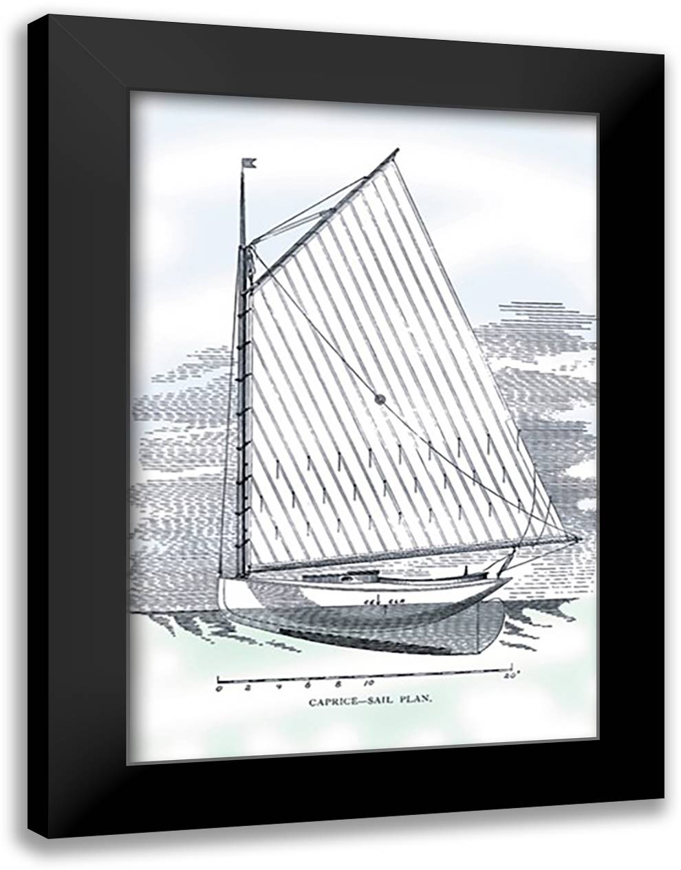 Caprice 16x22 Black Modern Wood Framed Art Print Poster by Kunhardt, Charles P.
