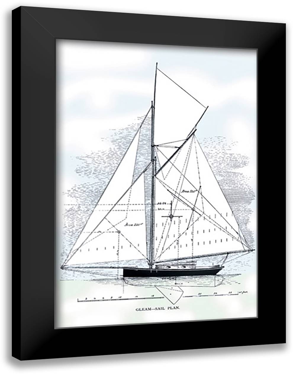 Gleam 16x22 Black Modern Wood Framed Art Print Poster by Kunhardt, Charles P.