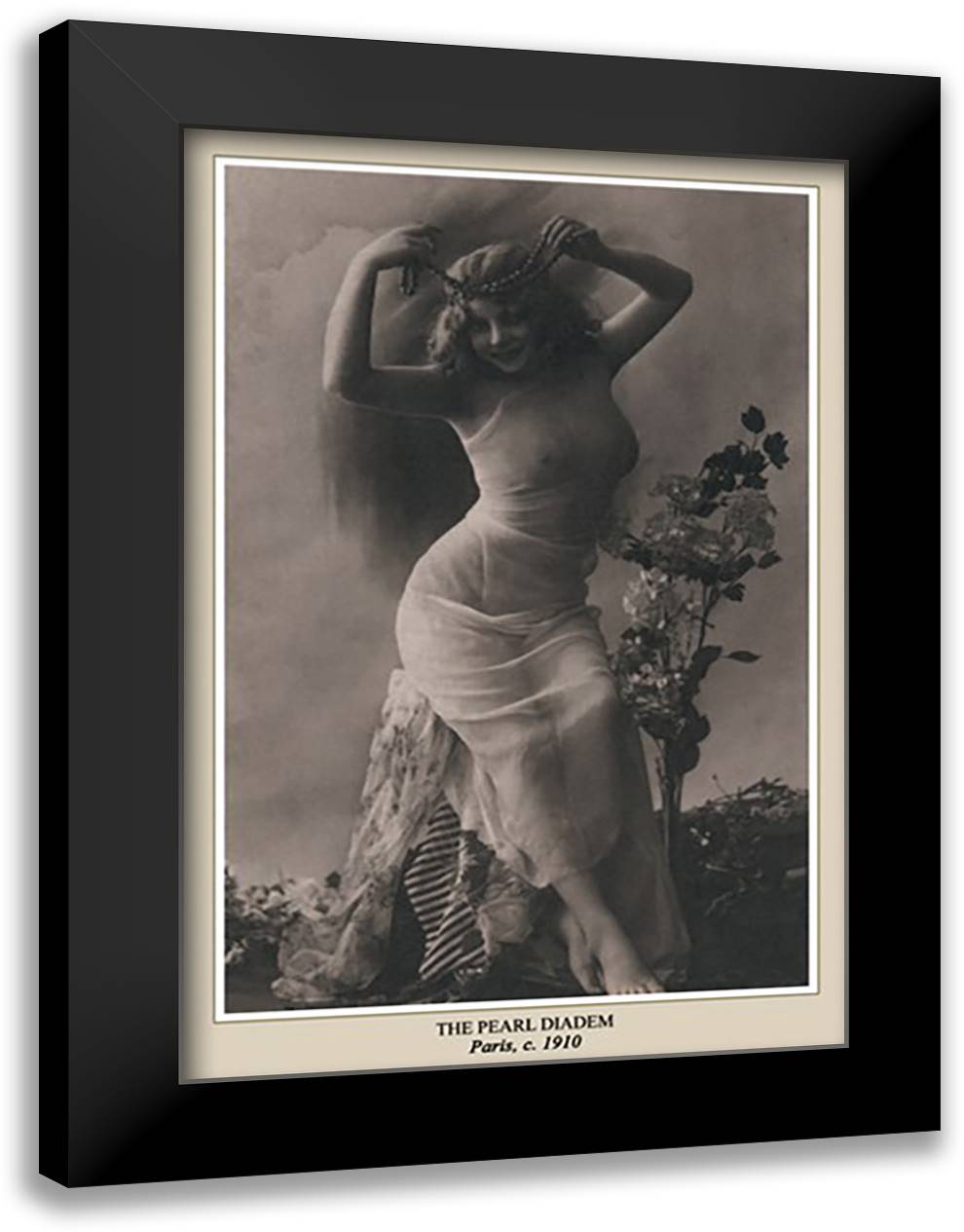 Pearl Diadem 16x22 Black Modern Wood Framed Art Print Poster