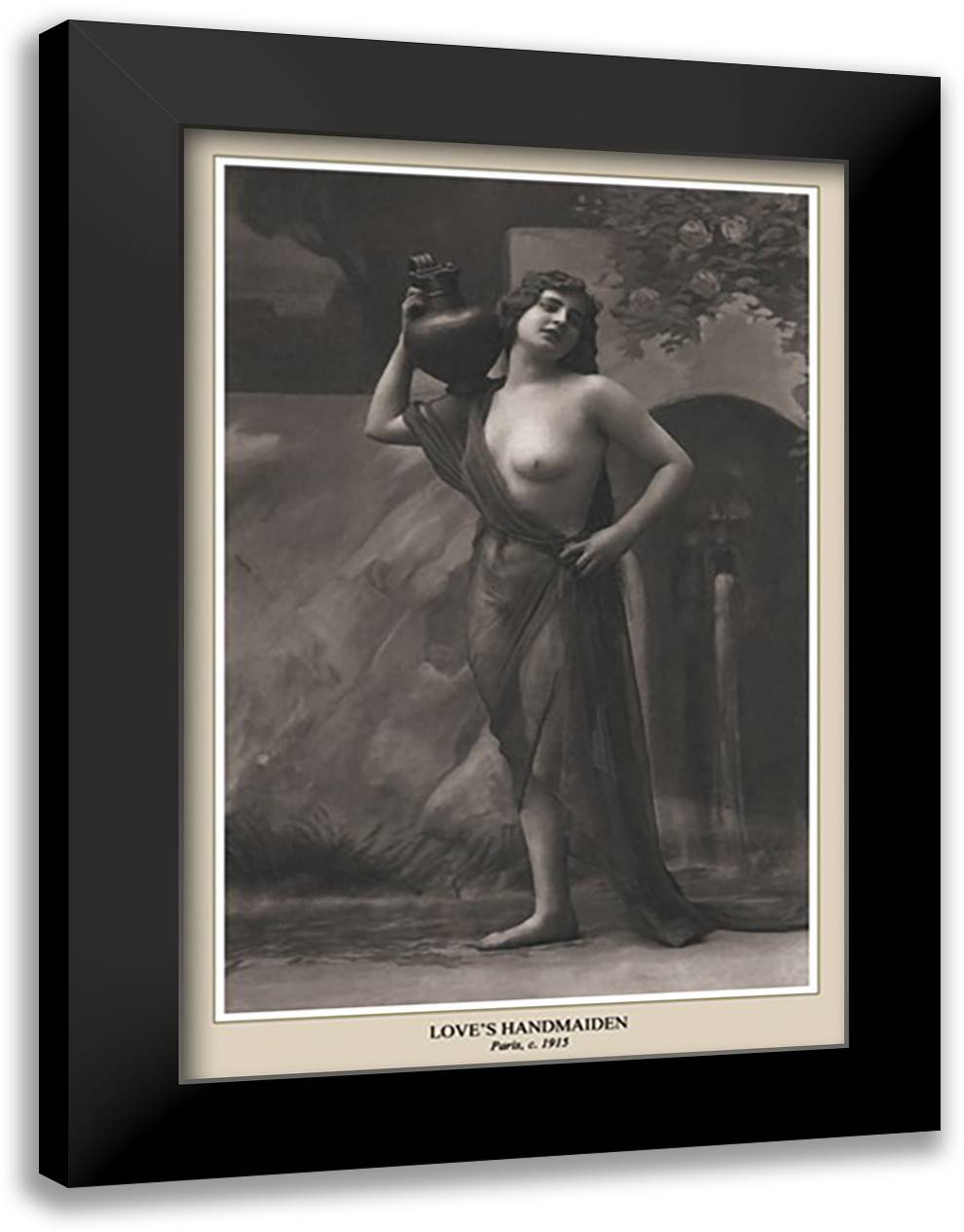 Love's Handmaiden 16x22 Black Modern Wood Framed Art Print Poster