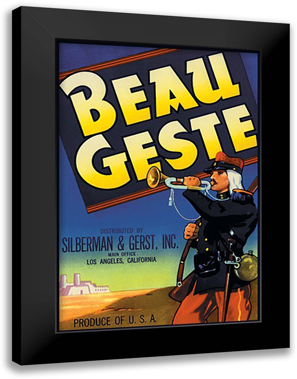 Beau Geaste 16x22 Black Modern Wood Framed Art Print Poster