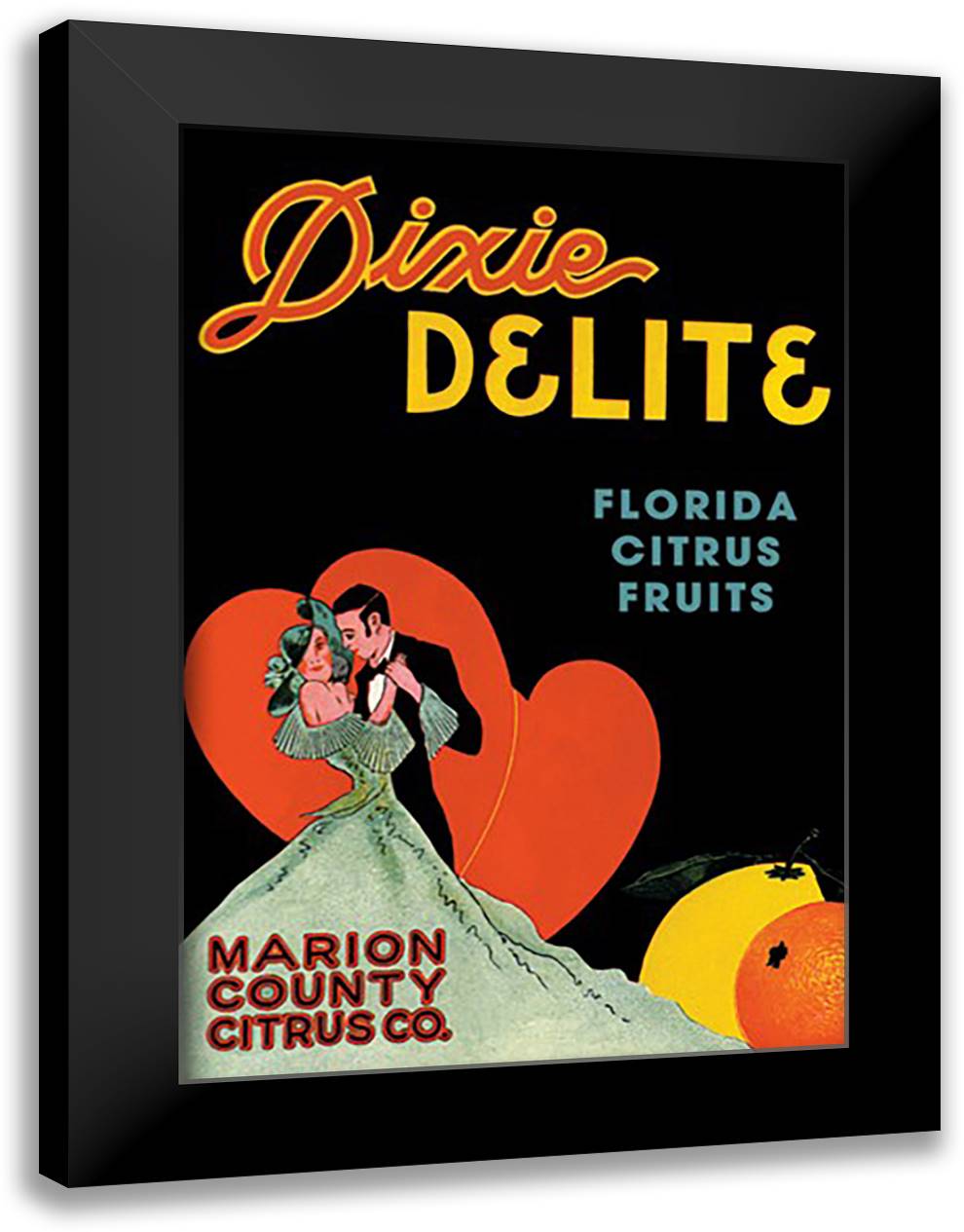 Dixie Delight 16x22 Black Modern Wood Framed Art Print Poster