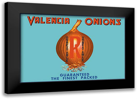 Valencia Onions 22x16 Black Modern Wood Framed Art Print Poster