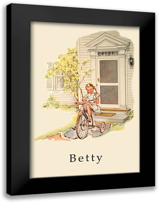 Dick and Jane: Betty 16x22 Black Modern Wood Framed Art Print Poster