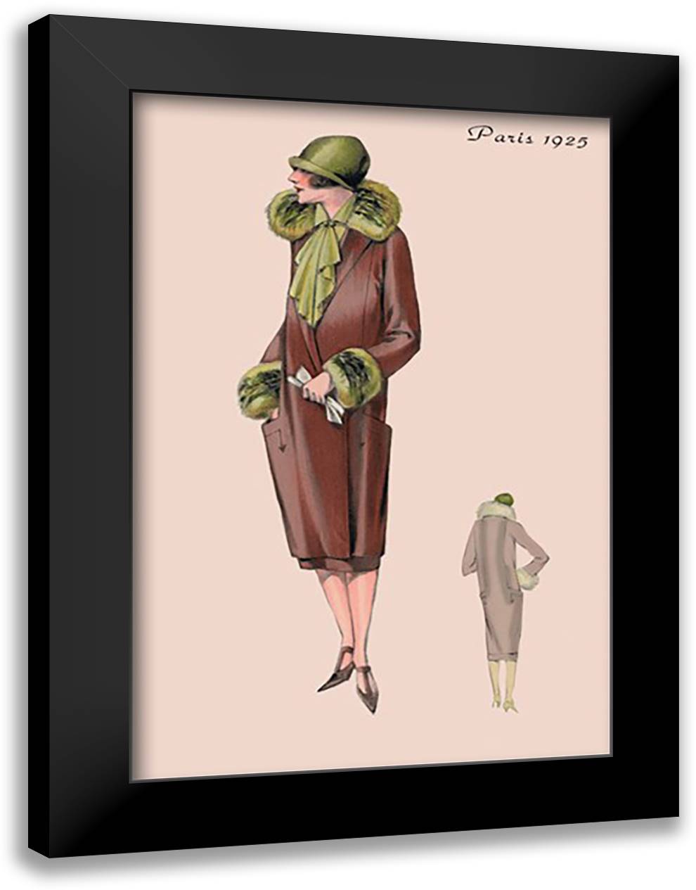 Out for the Evening 16x22 Black Modern Wood Framed Art Print Poster