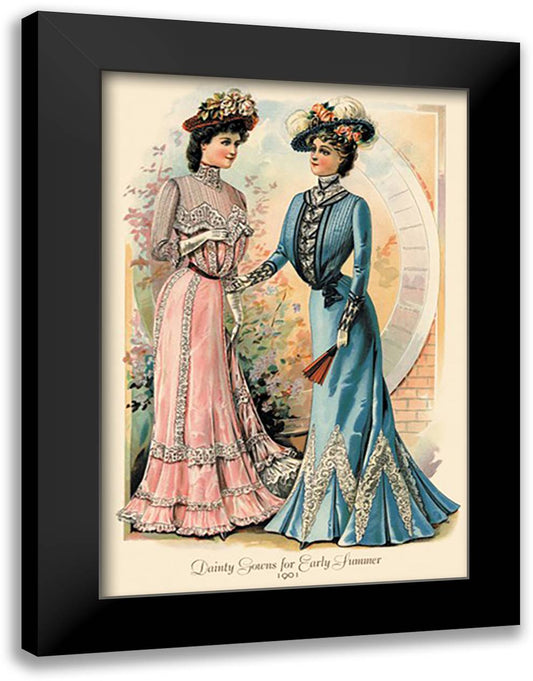 Dainty Gowns for Early Summer 16x22 Black Modern Wood Framed Art Print Poster