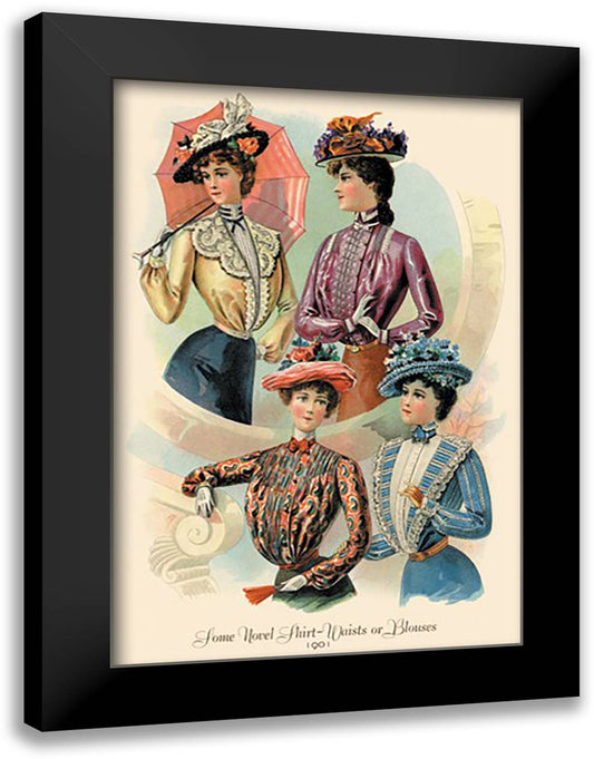 Some Novel Shirt-Waists or Blouses 16x22 Black Modern Wood Framed Art Print Poster