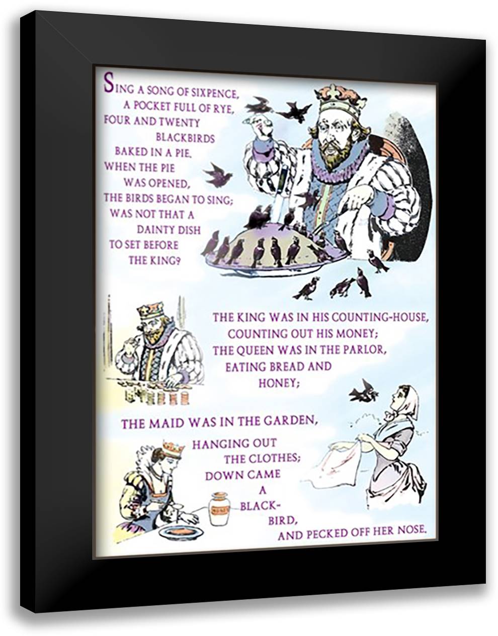 Sing a Song 16x22 Black Modern Wood Framed Art Print Poster