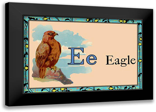 Eagle 22x16 Black Modern Wood Framed Art Print Poster