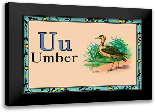 Umber 22x16 Black Modern Wood Framed Art Print Poster