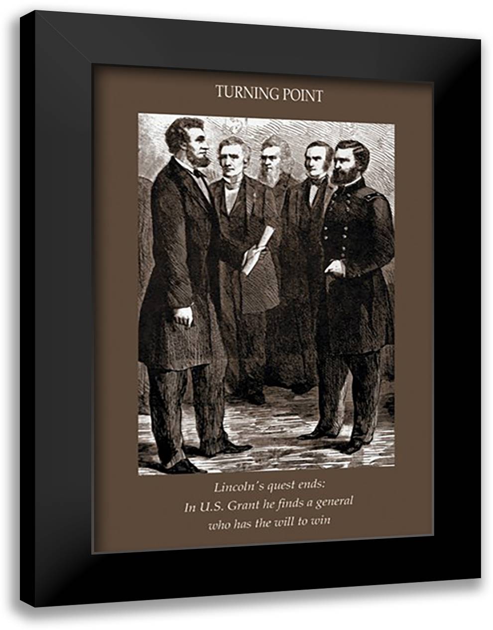 Turning Point 16x22 Black Modern Wood Framed Art Print Poster