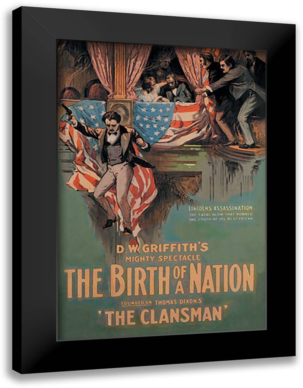 Birth of a Nation 16x22 Black Modern Wood Framed Art Print Poster