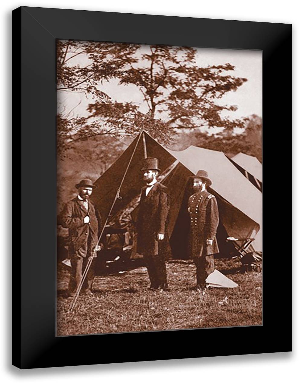 Mediator (Abe Lincoln) 16x22 Black Modern Wood Framed Art Print Poster